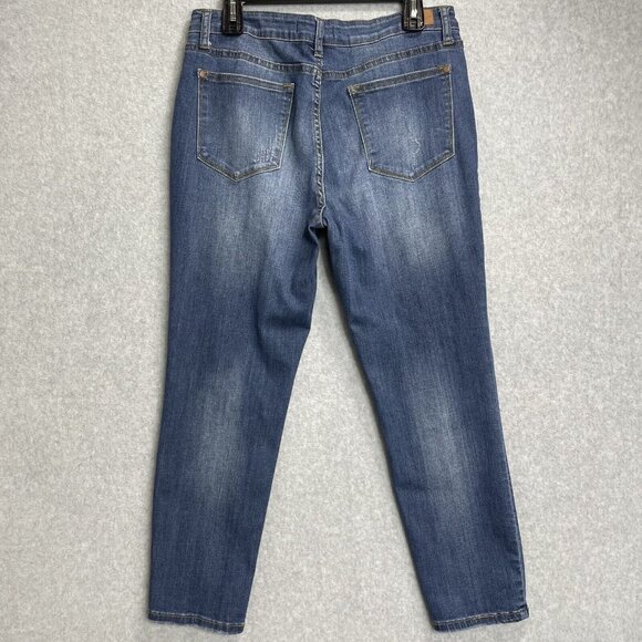 Judy Blue Angie Jeans Womens 32 Relaxed Fit Blue Denim Mid Rise Stretch - Picture 4 of 13